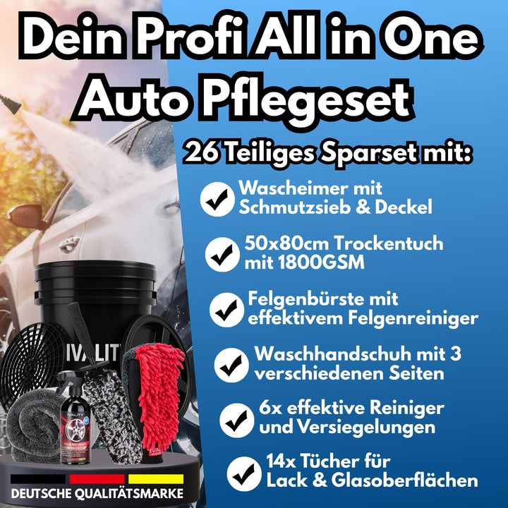 All in One Premium Autopflege Sparbundle - 26 Teile.
