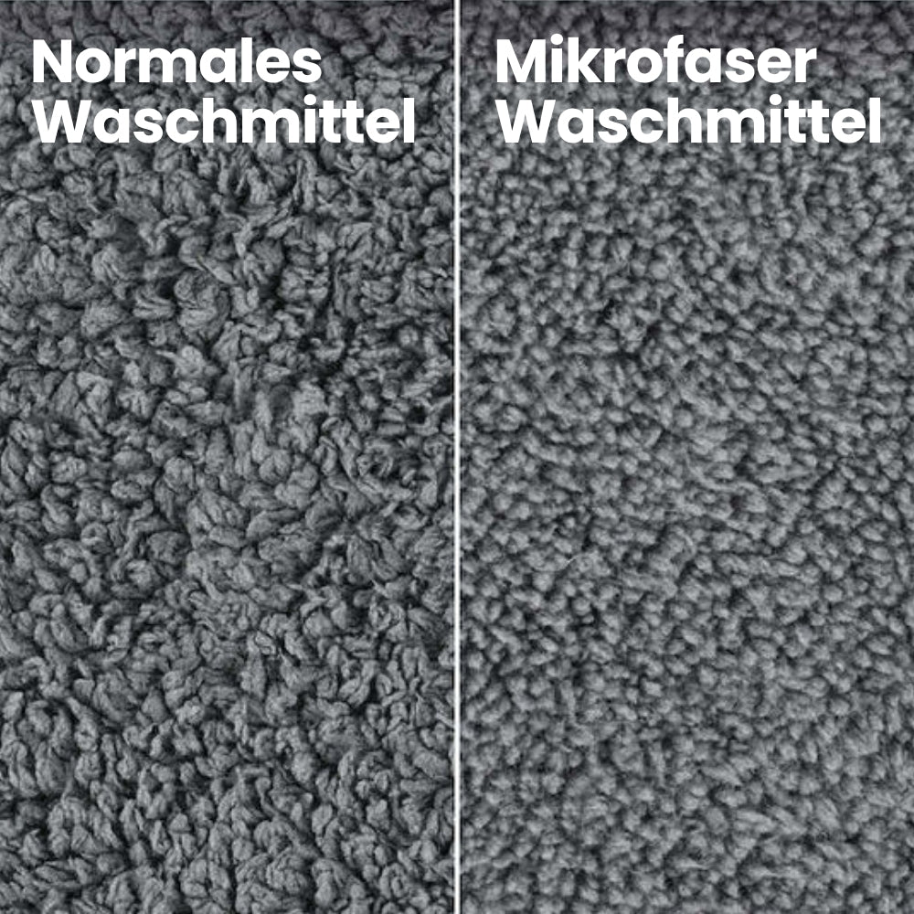 Mikrofaser Waschmittel 1L mit Messbecher – Spezialwaschmittel für Mikrofasertücher, Polier- & Trockentücher
