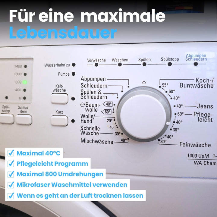 Mikrofaser Waschmittel 1L mit Messbecher – Spezialwaschmittel für Mikrofasertücher, Polier- & Trockentücher